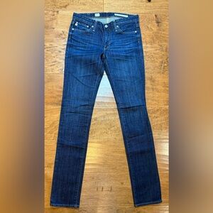 AG Adriano Goldschmied Premiere Skinny Straight Jeans 26R Dark Wash NWOT